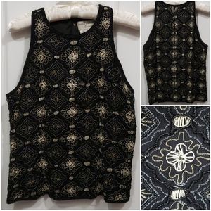 Papell Boutique Evening, Sleeveless Top, BLK, sMed